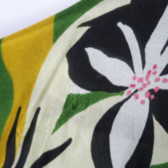 Elena Miro Womens Kaftan One Size Green Floral Print Silk Boho Vacation Feminine - Picture 9 of 9